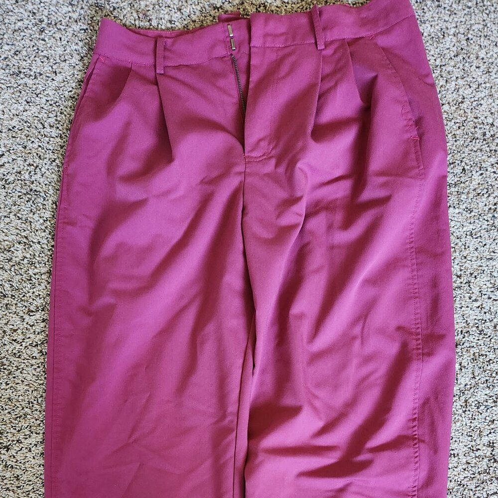 Free People Purple/Pink Wide Leg Petite Trousers